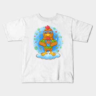 Rooster super hero costume Kids T-Shirt